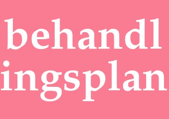 Synonym behandlingsplan
