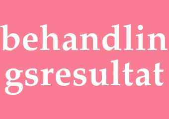 Synonym behandlingsresultat