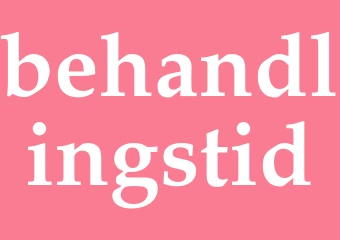 Synonym behandlingstid