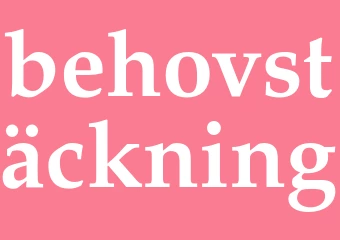 Synonym behovstäckning
