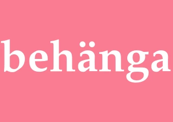 Synonym behänga