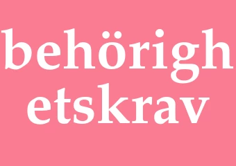 Synonym behörighetskrav