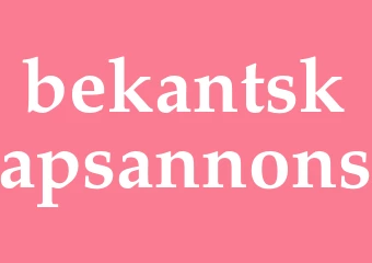 Synonym bekantskapsannons
