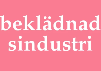 Synonym beklädnadsindustri