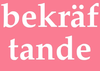 Synonym bekräftande
