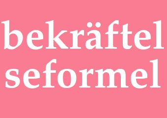 Synonym bekräftelseformel