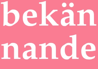 Synonym bekännande
