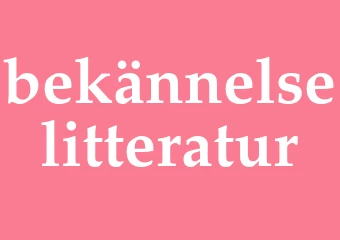 Synonym bekännelselitteratur