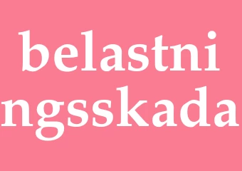 Synonym belastningsskada