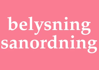 Synonym belysningsanordning