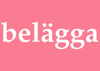 Synonym belägga