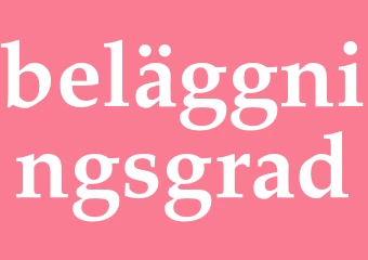 Synonym beläggningsgrad