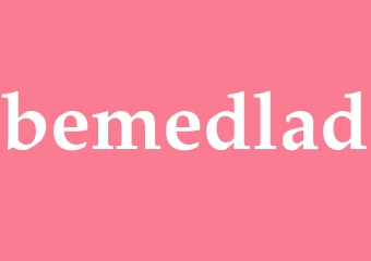 Synonym bemedlad