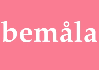 Synonym bemåla