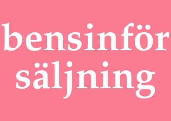 Synonym bensinförsäljning