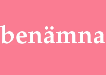 Synonym benämna