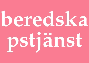 Synonym beredskapstjänst