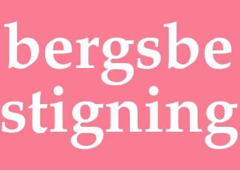 Synonym bergsbestigning