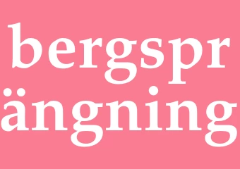 Synonym bergsprängning