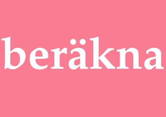 Synonym beräkna
