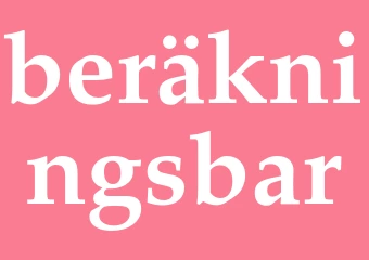 Synonym beräkningsbar