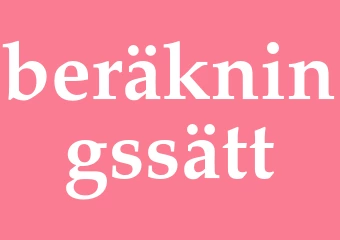 Synonym beräkningssätt