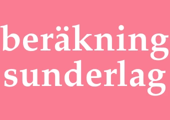 Synonym beräkningsunderlag