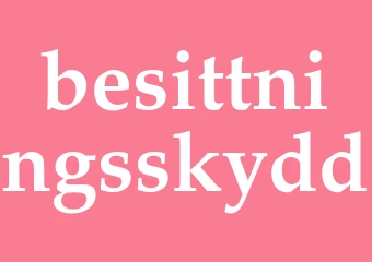 Synonym besittningsskydd
