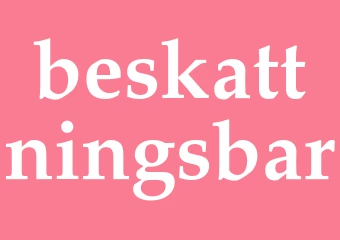 Synonym beskattningsbar