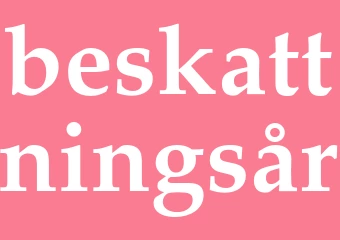 Synonym beskattningsår
