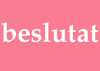 Synonym beslutat