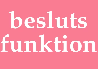Synonym beslutsfunktion