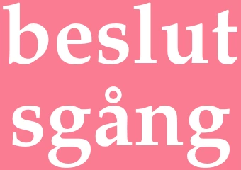 Synonym beslutsgång