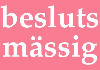 Synonym beslutsmässig