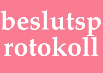 Synonym beslutsprotokoll