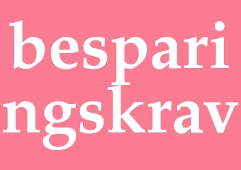 Synonym besparingskrav