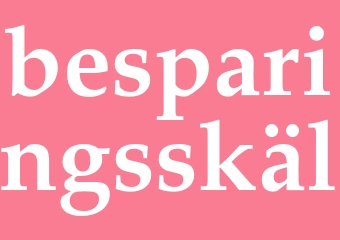 Synonym besparingsskäl