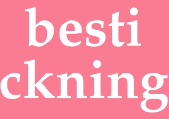 Synonym bestickning