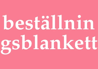 Synonym beställningsblankett