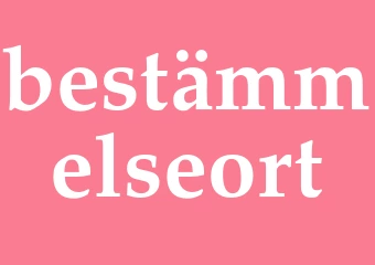 Synonym bestämmelseort