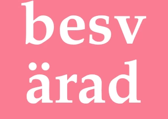 Synonym besvärad