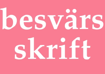 Synonym besvärsskrift