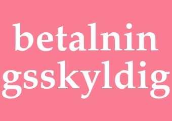 Synonym betalningsskyldig