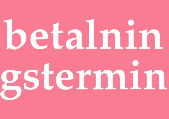 Synonym betalningstermin