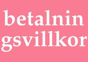 Synonym betalningsvillkor