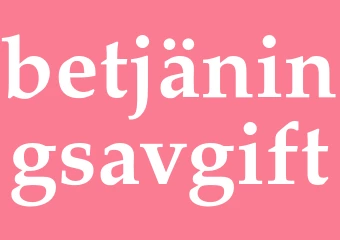 Synonym betjäningsavgift