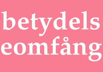 Synonym betydelseomfång