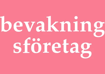 Synonym bevakningsföretag