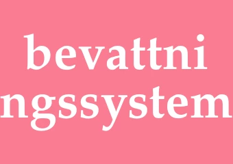 Synonym bevattningssystem