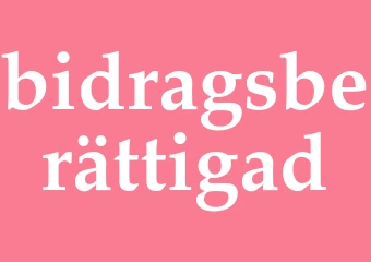 Synonym bidragsberättigad